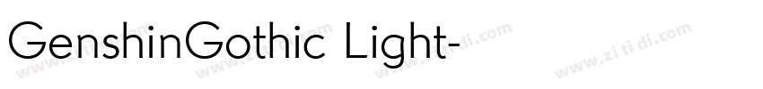 GenshinGothic Light字体转换